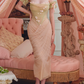 Robe de bal de princesse bustier à volants en satin long, robe de soirée C8117