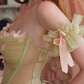 Robe de bal de princesse bustier à volants en satin long, robe de soirée C8117