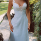 Robe de bal de princesse bustier à volants en satin long, robe de soirée C8117