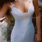Robe de bal de princesse bustier à volants en satin long, robe de soirée C8117