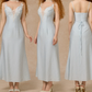 Robe de bal de princesse bustier à volants en satin long, robe de soirée C8117