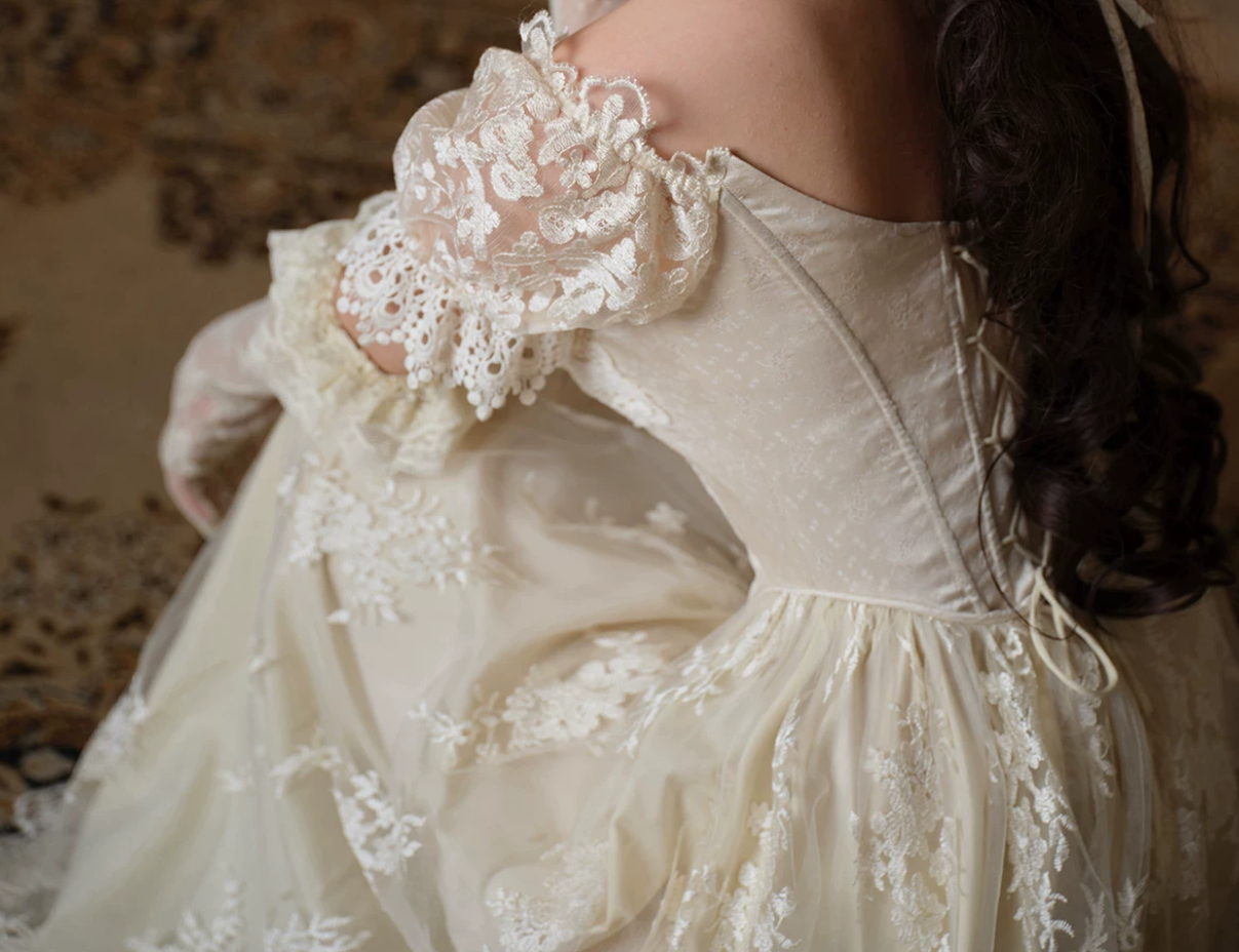 Robe de bal de princesse bustier à volants en satin long, robe de soirée C8117