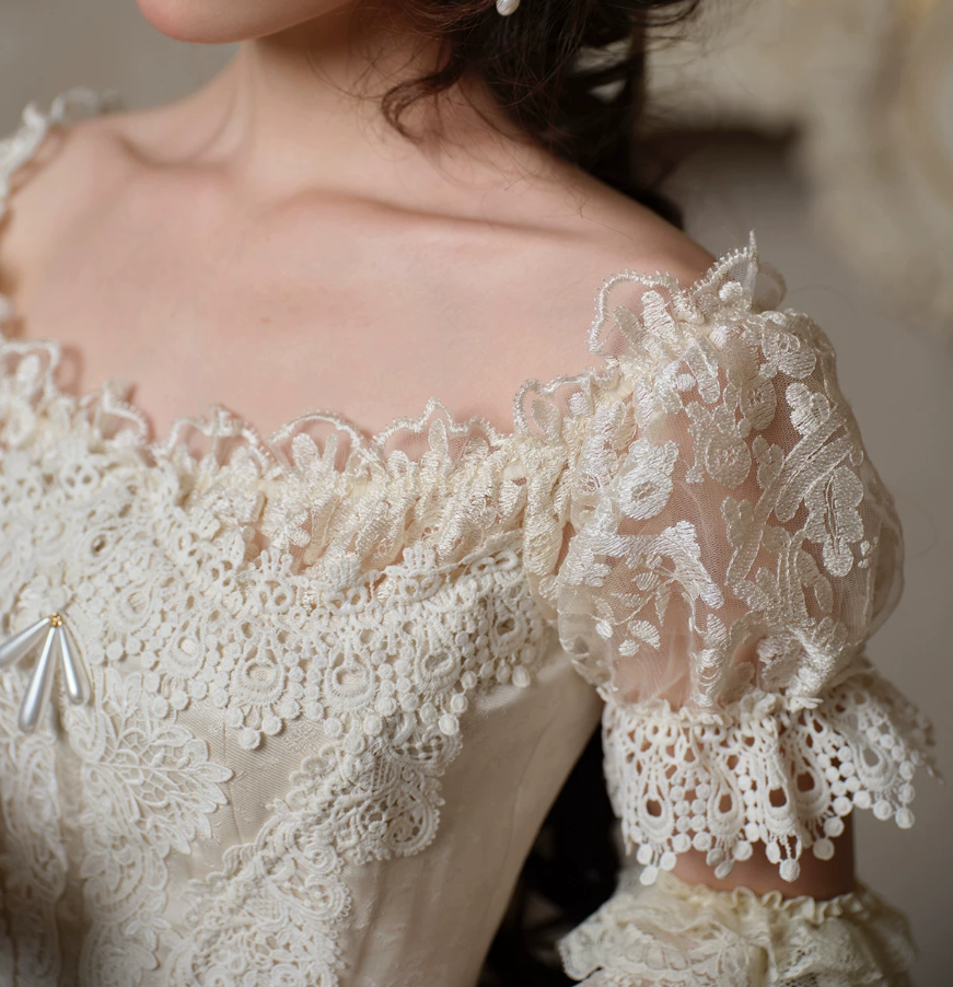 Robe de bal de princesse bustier à volants en satin long, robe de soirée C8117