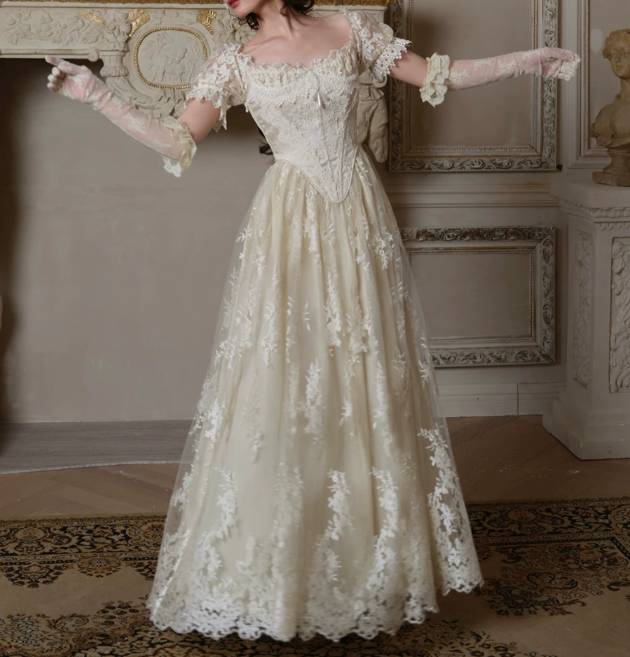 Robe de bal de princesse bustier à volants en satin long, robe de soirée C8117