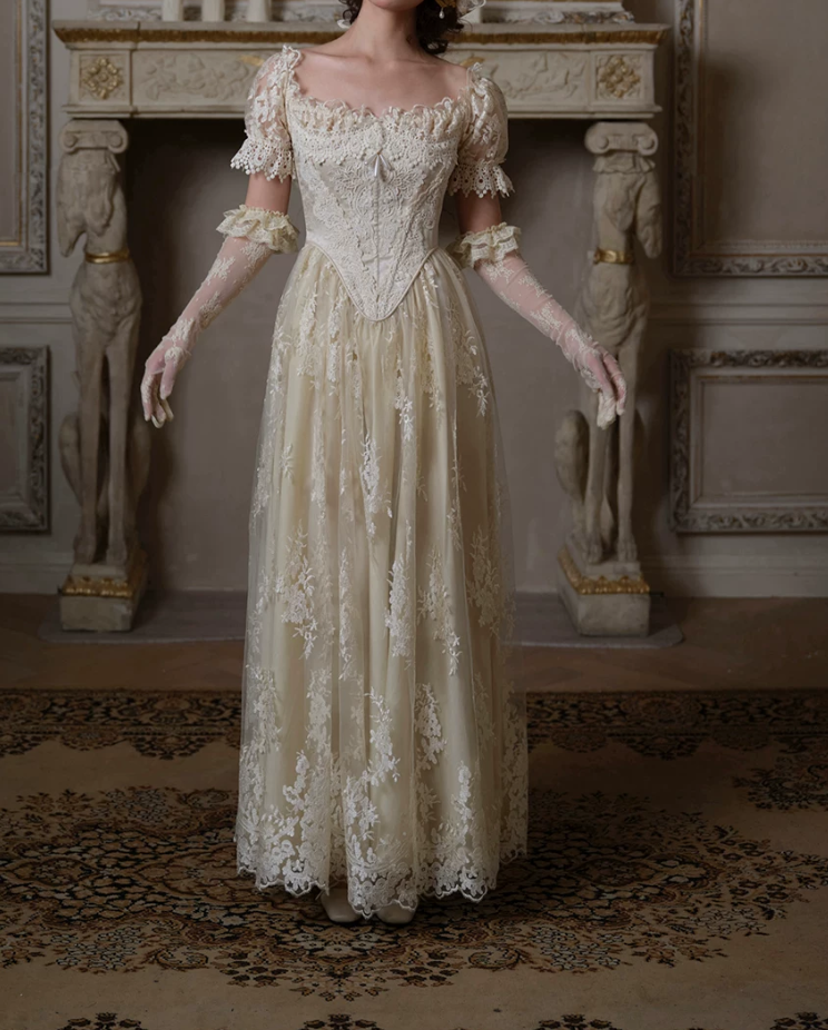 Robe de bal de princesse bustier à volants en satin long, robe de soirée C8117