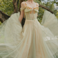 Robe de bal de princesse bustier à volants en satin long, robe de soirée C8117