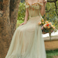 Robe de bal de princesse bustier à volants en satin long, robe de soirée C8117