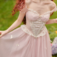 Robe de bal de princesse bustier à volants en satin long, robe de soirée C8117