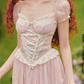 Robe de bal de princesse bustier à volants en satin long, robe de soirée C8117
