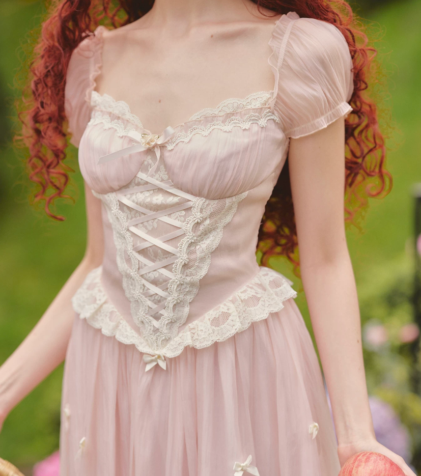 Robe de bal de princesse bustier à volants en satin long, robe de soirée C8117