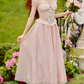 Robe de bal de princesse bustier à volants en satin long, robe de soirée C8117