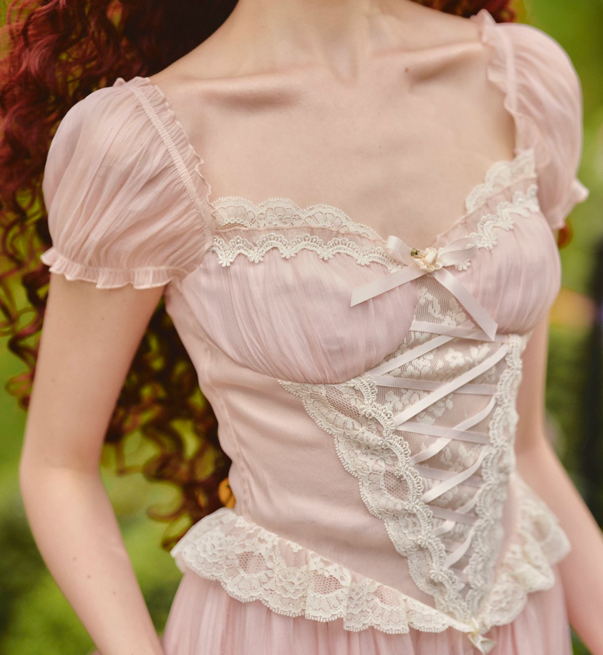 Robe de bal de princesse bustier à volants en satin long, robe de soirée C8117