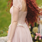 Robe de bal de princesse bustier à volants en satin long, robe de soirée C8117