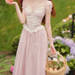 Robe de bal de princesse bustier à volants en satin long, robe de soirée C8117