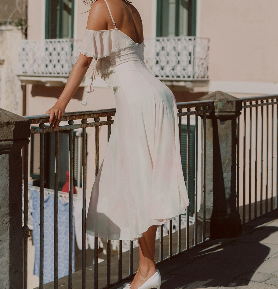 Robe de bal de princesse bustier à volants en satin long, robe de soirée C8117