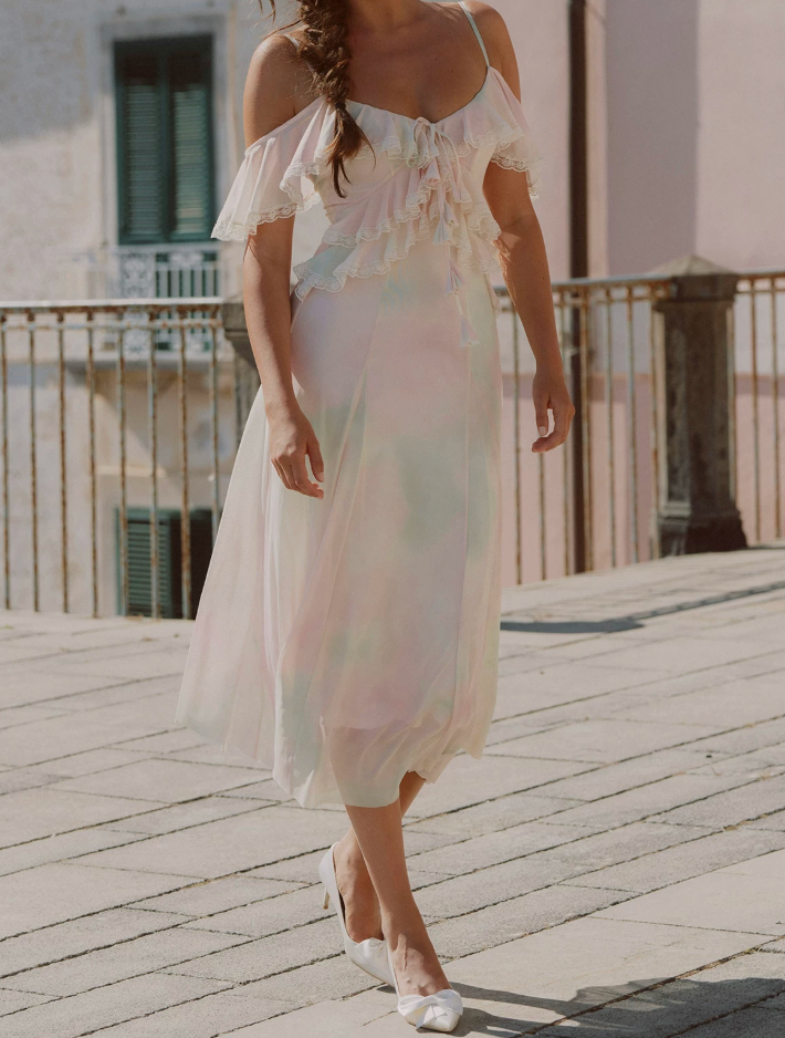 Robe de bal de princesse bustier à volants en satin long, robe de soirée C8117