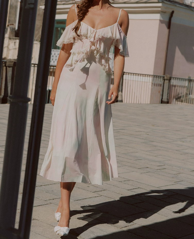 Robe de bal de princesse bustier à volants en satin long, robe de soirée C8117