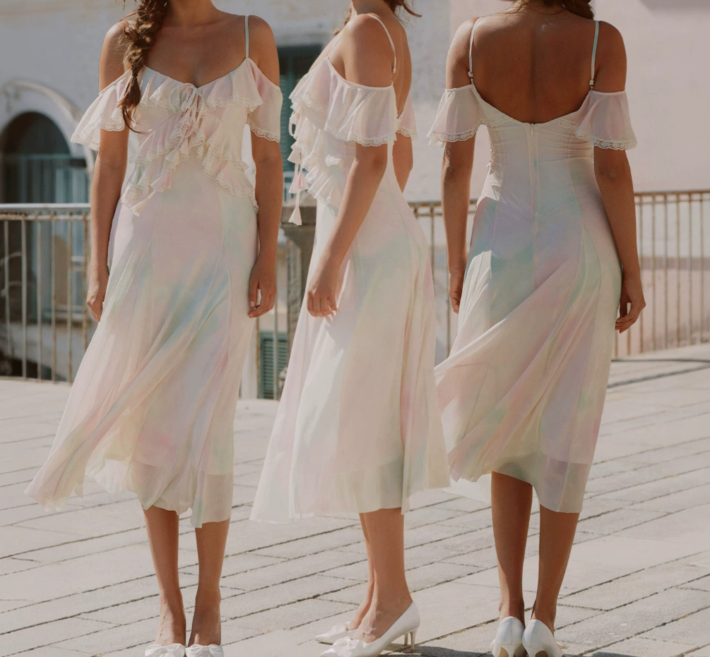 Robe de bal de princesse bustier à volants en satin long, robe de soirée C8117
