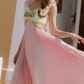 Robe de bal de princesse bustier à volants en satin long, robe de soirée C8117