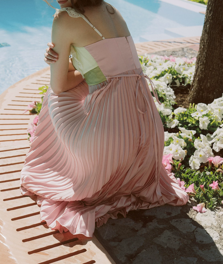 Robe de bal de princesse bustier à volants en satin long, robe de soirée C8117