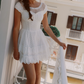 Graceful White Homecoming Dress Ruffles Tiered A-Line Birthday Dress C8633