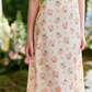 Chic Spaghetti Straps White Prom Dress Floral A-Line Evening Dress C8637