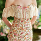 Fascinating Off-Shoulder Lace Prom Dress Floral Mermaid Evening Dress C8638