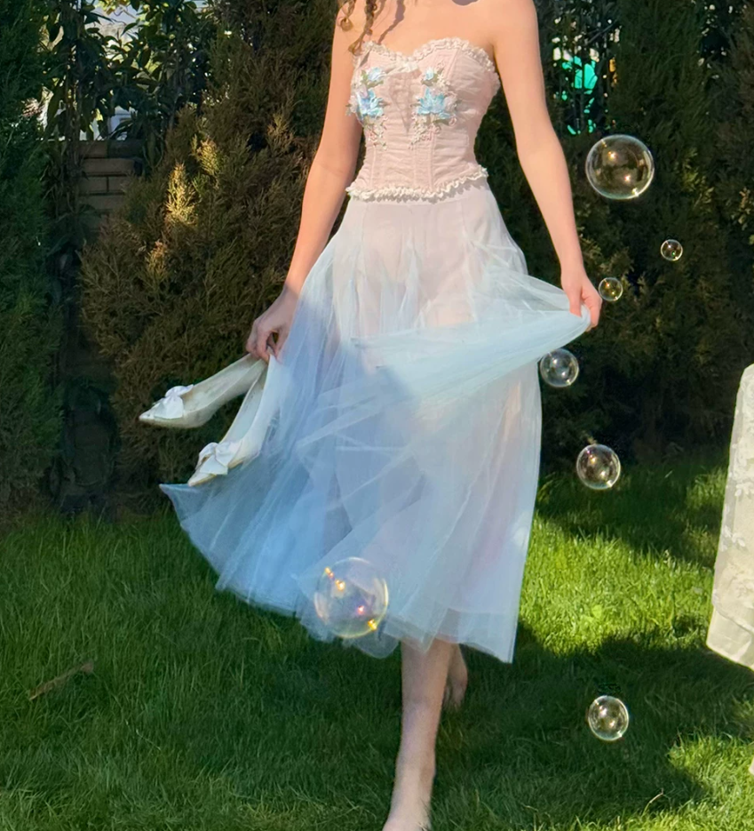Robe de bal de princesse bustier à volants en satin long, robe de soirée C8117
