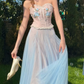 Robe de bal de princesse bustier à volants en satin long, robe de soirée C8117