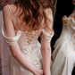 Graceful Beading Spaghetti Straps Prom Dress White Satin Evening Dress C8648