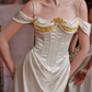 Graceful Beading Spaghetti Straps Prom Dress White Satin Evening Dress C8648