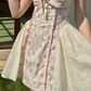 Adorable Pink Homecoming Dress Floral Spaghetti Straps A-Line Birthday Dress C8649