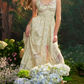 Robe de bal de princesse bustier à volants en satin long, robe de soirée C8117