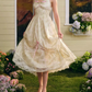 Robe de bal de princesse bustier à volants en satin long, robe de soirée C8117