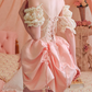 Romantic Short Sleeve Pink Homecoming Dress Short Sleeve Beading Lace A-Line Birthday Dress C8658
