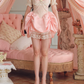 Romantic Short Sleeve Pink Homecoming Dress Short Sleeve Beading Lace A-Line Birthday Dress C8658