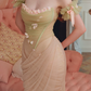 Robe de bal de princesse bustier à volants en satin long, robe de soirée C8117