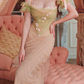 Robe de bal de princesse bustier à volants en satin long, robe de soirée C8117