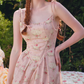 Robe de bal de princesse bustier à volants en satin long, robe de soirée C8117