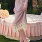 Trendy Spaghetti Straps Purple Prom Dress Sequins Appliques Sheath Evening Dress C8661