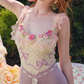 Trendy Spaghetti Straps Purple Prom Dress Sequins Appliques Sheath Evening Dress C8661