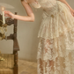 Robe de bal de princesse bustier à volants en satin long, robe de soirée C8117