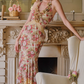 Robe de bal de princesse bustier à volants en satin long, robe de soirée C8117
