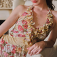Robe de bal de princesse bustier à volants en satin long, robe de soirée C8117