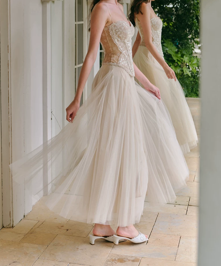 Robe de bal de princesse bustier à volants en satin long, robe de soirée C8117