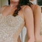 Robe de bal de princesse bustier à volants en satin long, robe de soirée C8117