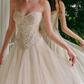 Robe de bal de princesse bustier à volants en satin long, robe de soirée C8117