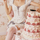 Glam Short Sleeve Floral Homecoming Dress Ruffles Lace A-Line Birthday Dress C8671