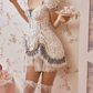 Glam Short Sleeve Floral Homecoming Dress Ruffles Lace A-Line Birthday Dress C8671