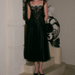 Trendy Spaghetti Straps Black Prom Dress Polka Dots Tulle A-Line Evening Dress C8672